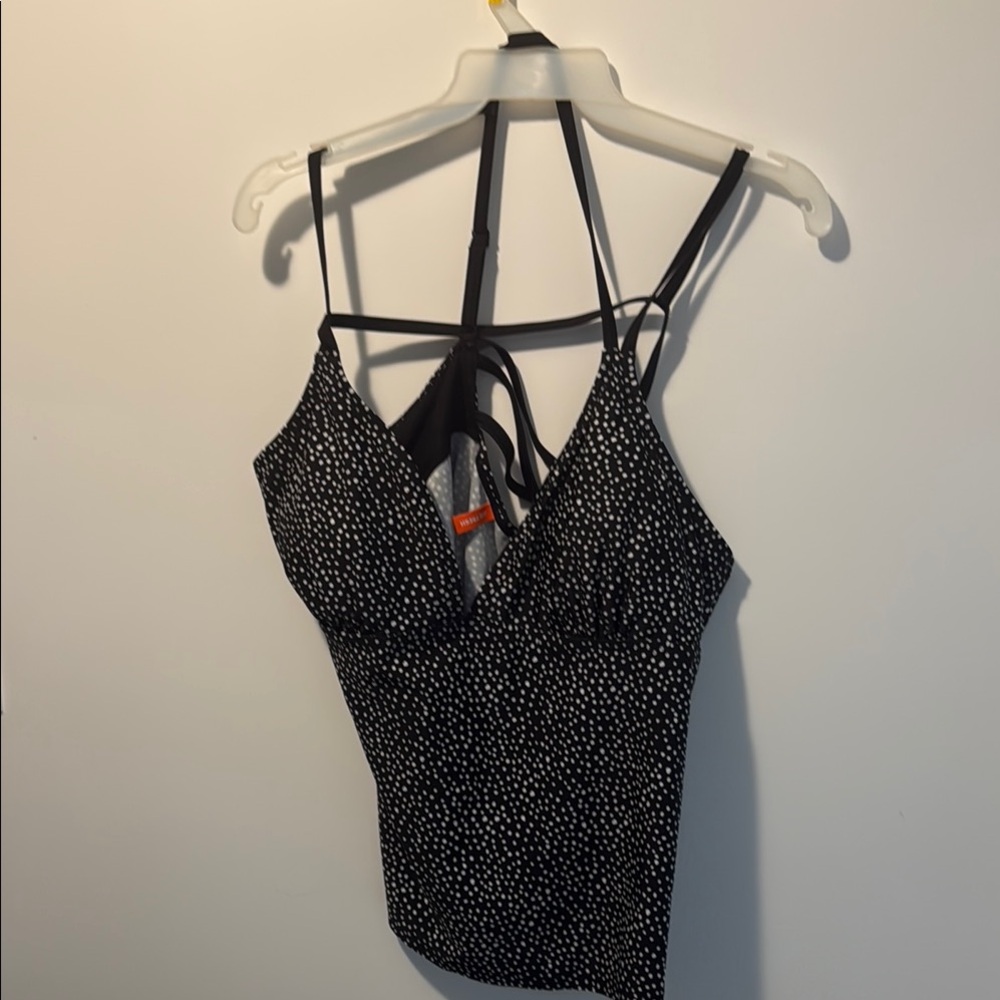 Joe Fresh Black and White tankini top